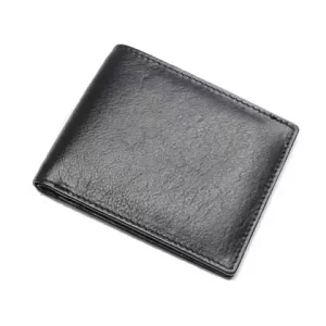 A high-quality leather branded wallet for men with a sleek design, perfect for global sourcing. The wallet features multiple compartments and a minimalist style, making it perfect for everyday use